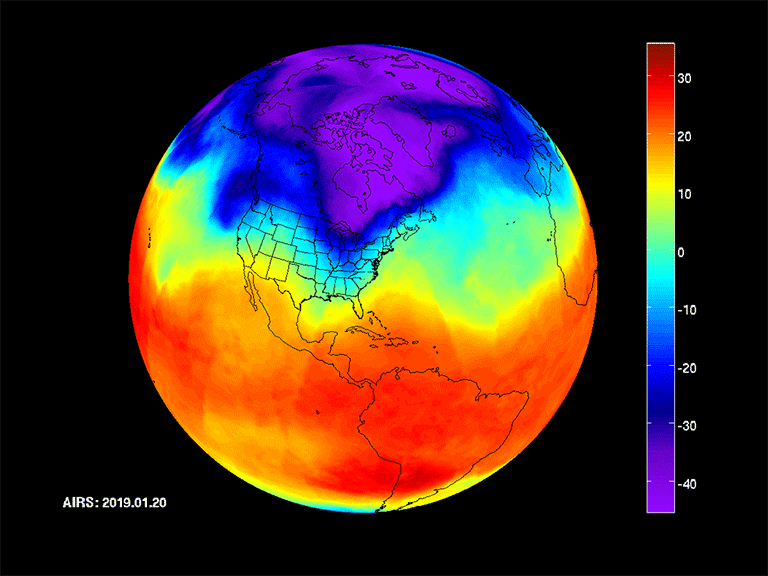 Polar vortex graphic