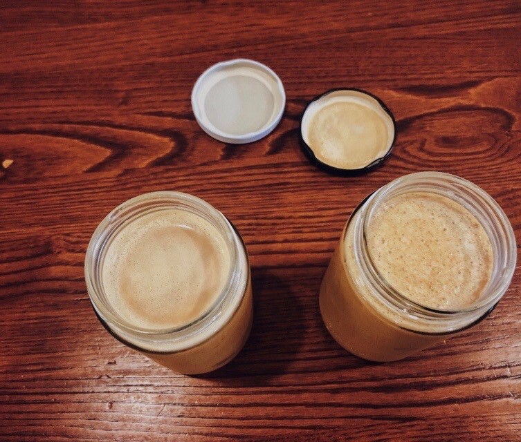glass jar lattes