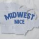 A white outline of the Midwest States with “Midwest Nice” typed over in blue.